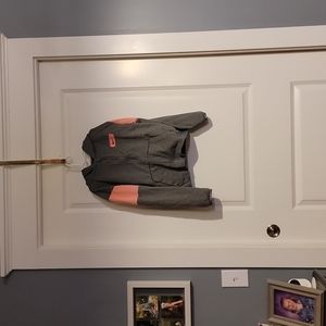 Nike gray hoodie with pink size large